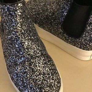 Ash girls glitter silver platform Lynn slide sneakers US 1.5 Euro 32